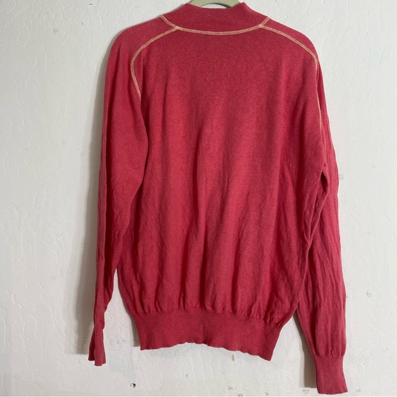 Peter Millar Luxury Blend Pink Sweater Size Large Quarter Zip Long Sleeve - Picture 2 of 6